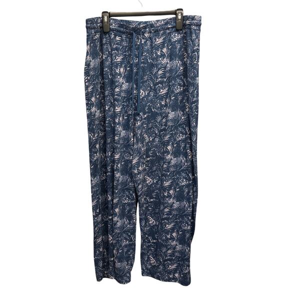 Eddie Bauer 2XL Pajama Pants Blue Brushed Knit Lounge Pants - Picture 2 of 8